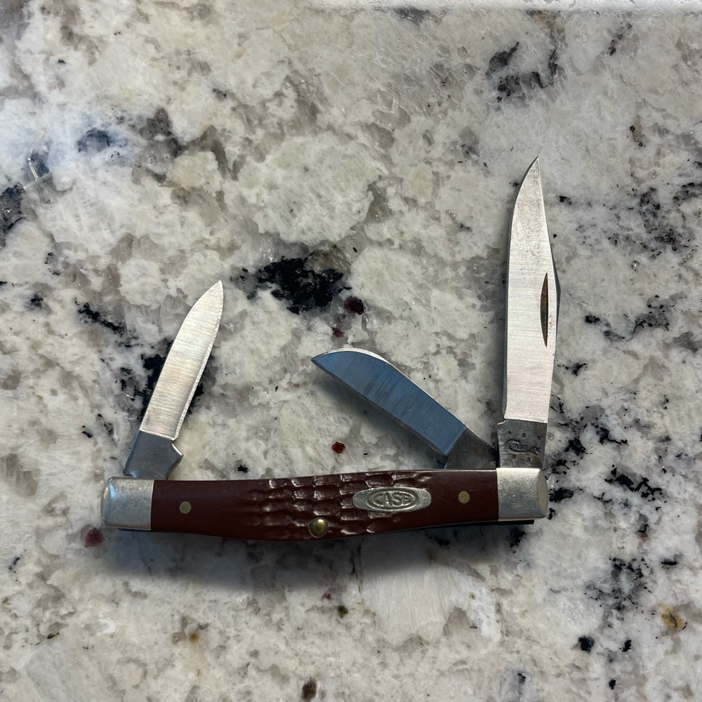 Case Brown Synthetic Small Stockman Pocket Knife - Picture 3 of 6